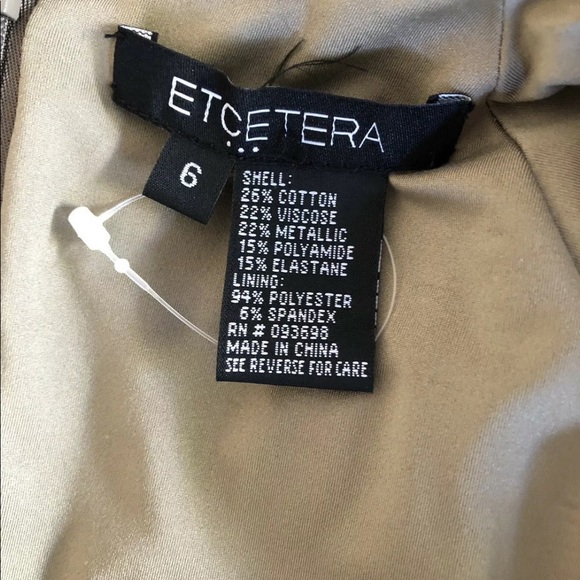 Etcetera Draped Stretch Sleeveless Dress Sz 6 - Picture 3 of 5